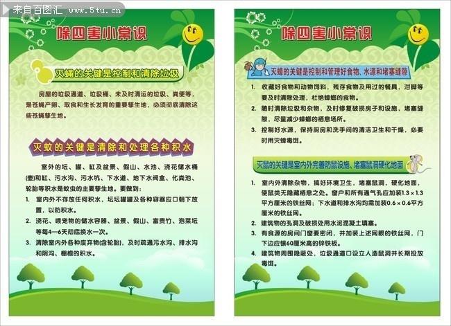 社區(qū)除四害知識(shí)宣傳展板-展板pop-百圖匯素材網(wǎng)